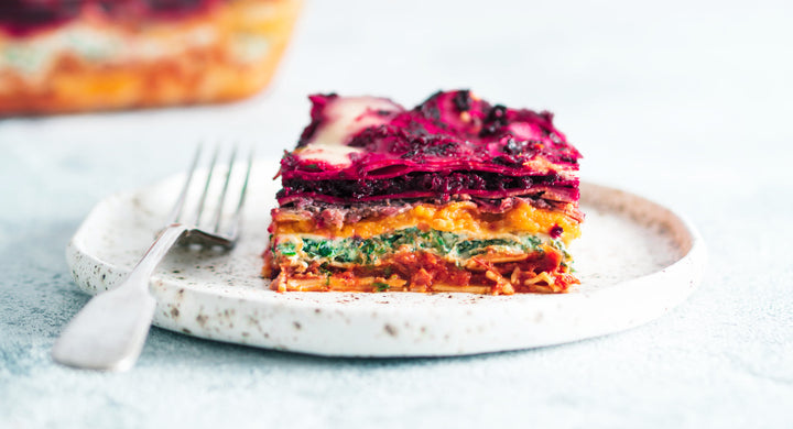 Lasagne de légumes racines en purés